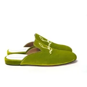 Christian Louboutin Bourgeon Lime Green Navy Coolito Slip On Flat Shoes NWOT Christian Louboutin | Shoes | Christian Louboutin Bourgeon  main image 2